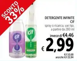 Spazio Conad Detergente infinite CIF offerta