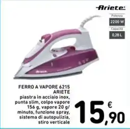 Spazio Conad Ferro a vapore 6215 ARIETE offerta
