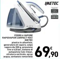 Spazio Conad Ferro a vapore rapidvapor compact 9051 IMETEC offerta