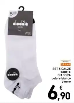 Spazio Conad Set 5 calze corte diadora offerta