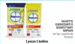 Spazio Conad Salviette igienizzanti o disinfettanti NAPISAN offerta