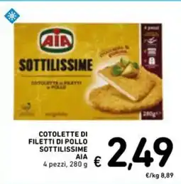 Spazio Conad Cotolette di filetti di pollo sottilissime AIA offerta