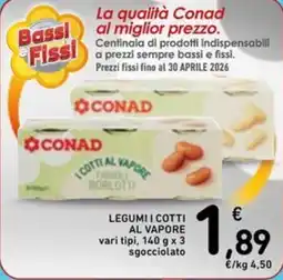 Spazio Conad Conad legumi i cotti al vapore offerta