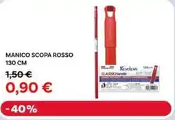 Max Factory Manico scopa rosso 130 cm offerta