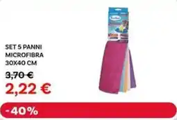 Max Factory Set 5 panni microfibra 30x40 cm offerta