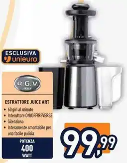 Unieuro R.G.V. Estrattore juice art offerta