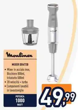 Unieuro Moulinex MIXER DD672B offerta