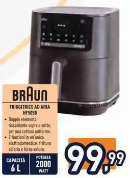 Unieuro BRAUN FRIGGITRICE AD ARIA HF5050 offerta