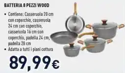 Unieuro Tognana batteria 8 pezzi wood offerta