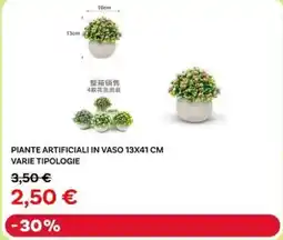 Max Factory Piante artificiali in vaso 13x41 cm offerta