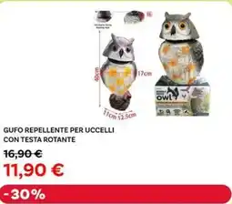 Max Factory Gufo repellente per uccelli con testa rotante offerta