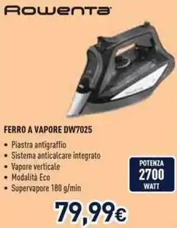 Unieuro Rowenta FERRO A VAPORE DW7025 offerta
