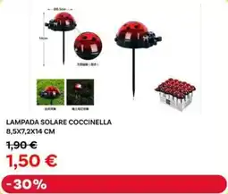 Max Factory Lampada solare coccinella 8,5x7,2x14 cm offerta