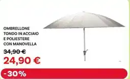 Max Factory Ombrellone tondo in acciaio e poliestere con manovella offerta