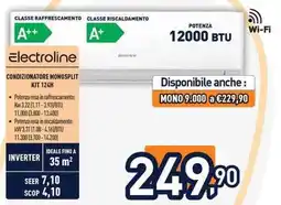 Unieuro Electroline CONDIZIONATORE MONOSPLIT KIT 124H offerta