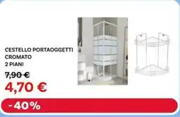 Max Factory Cestello portaoggetti cromato 2 piani offerta