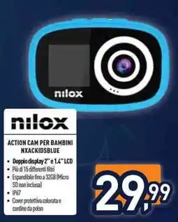 Unieuro Nilox action cam per bambini NXACKIDSBLUE offerta
