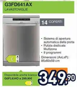 Unieuro CANDY G3FD641AX LAVASTOVIGLIE offerta