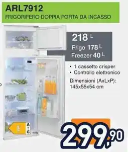 Unieuro IGNIS ARL7912 FRIGORIFERO DOPPIA PORTA DA INCASSO offerta