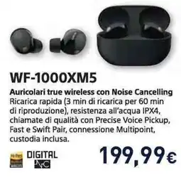 Unieuro SONY WF-1000XM5 offerta