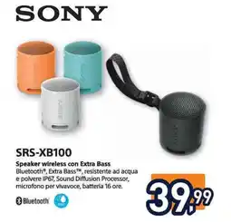 Unieuro SONY SRS-XB100 offerta