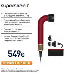 Unieuro dyson supersonic r offerta