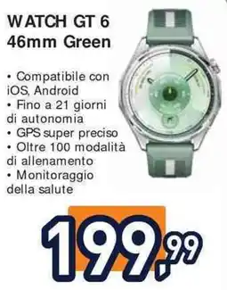 Unieuro HUAWEI WATCH GT 6 46mm Green offerta