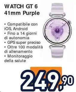 Unieuro HUAWEI WATCH GT 6 41mm Purple offerta