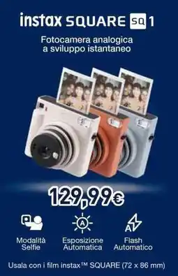 Unieuro instax SQUARE SQ 1 offerta