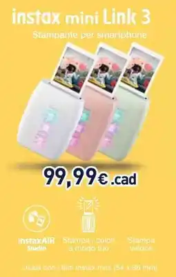 Unieuro instax mini Link 3 offerta