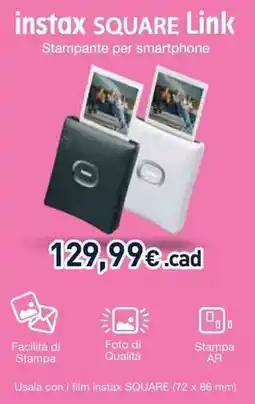 Unieuro instax square link offerta