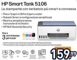 Unieuro HP Smart Tank 5106 offerta