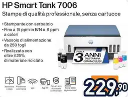 Unieuro HP Smart Tank 7006 offerta