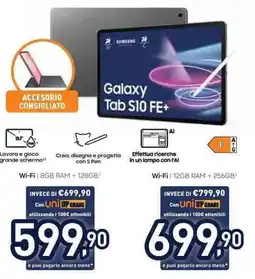 Unieuro SAMSUNG Galaxy Tab S10 FE+ offerta