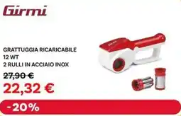 Max Factory Girmi grattuggia ricaricabile 12 WT 2 rulli in acciaio inox offerta