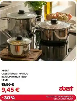 Max Factory Abert casseruola 1 manico in acciaio inox 18/10.14 cm offerta