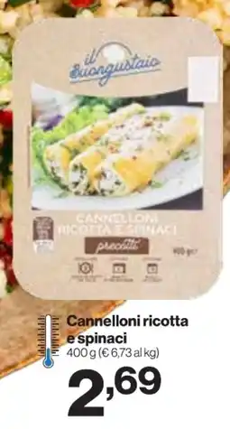 In'S Mercato Il buongustaio cannelloni ricotta e spinaci offerta