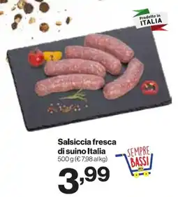 In'S Mercato Salsiccia fresca di suino Italia offerta