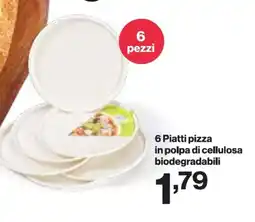 In'S Mercato 6 Piatti pizza in polpa di cellulosa biodegradabili offerta