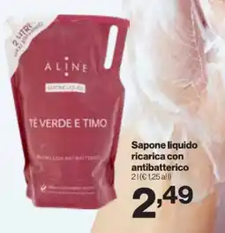 In'S Mercato ALINE Sapone liquido ricarica con antibatterico offerta