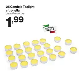 In'S Mercato 25 Candele Tealight citronella offerta