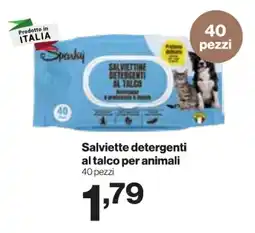 In'S Mercato Sparky Salviette detergenti al talco per animali offerta