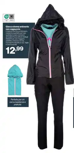 In'S Mercato Giacca donna antivento con cappuccio offerta