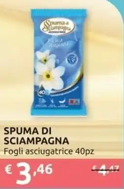 Ipersoap SPUMA DI SCIAMPAGNA Fogli asciugatrice offerta