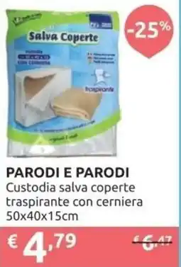 Ipersoap PARODI E PARODI Custodia salva coperte traspirante con cerniera offerta