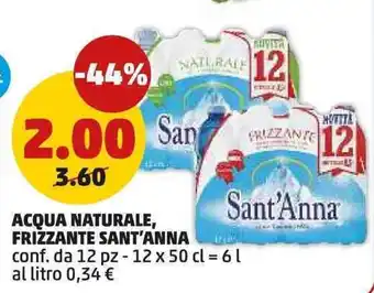 Acqua naturale, frizzante SANT'ANNA