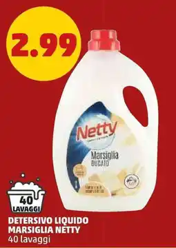 PENNY Detersivo liquido marsiglia NETTY offerta