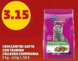 PENNY Croccantini gatto con taurina L'ALLEGRA COMPAGNIA offerta