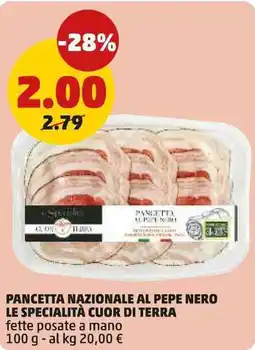 PENNY Pancetta nazionale al pepe nero LE SPECIALITÀ CUOR DI TERRA offerta