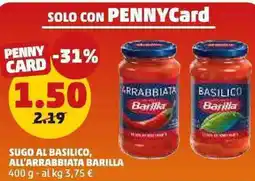 PENNY Sugo al basilico, all'arrabbiata BARILLA offerta